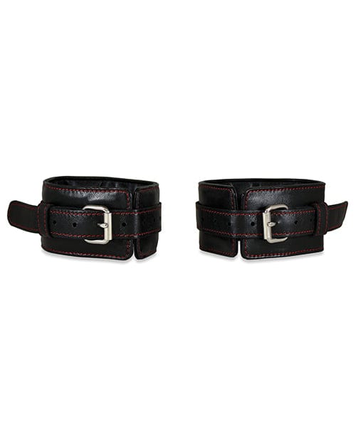 Sultra Lambskin Ankle Cuffs - Black Bondage Blindfolds & Restraints