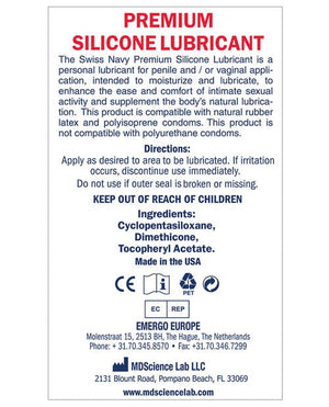 Swiss Navy Lube Silicone Lubricants