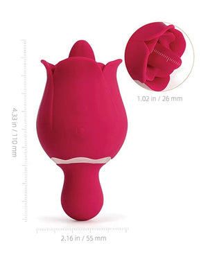 Sylvia Tongue Licking Rose Vibrator - Red Stimulators