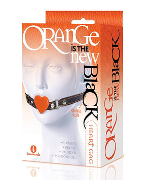 The 9's Orange is the New Black Silicone Heart Gag Bondage Blindfolds & Restraints