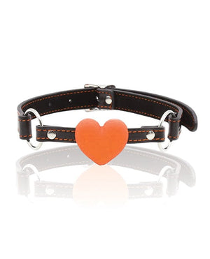 The 9's Orange is the New Black Silicone Heart Gag Bondage Blindfolds & Restraints