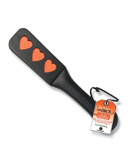 The 9's Orange is the New Black Slap Paddle - Hearts Bondage Blindfolds & Restraints