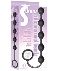 The 9's S Drops Silicone Anal Beads - Black: Tapered Pleasure for Beginners