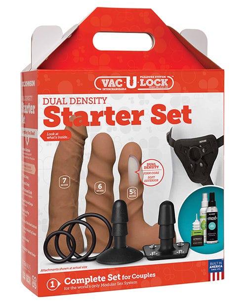 Vac-u-lock Dual Density Starter Set Caramel Dongs & Dildos