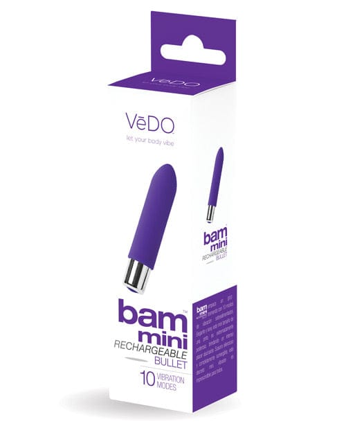 Vedo Bam Mini Rechargeable Bullet Vibe Into You Indigo Stimulators