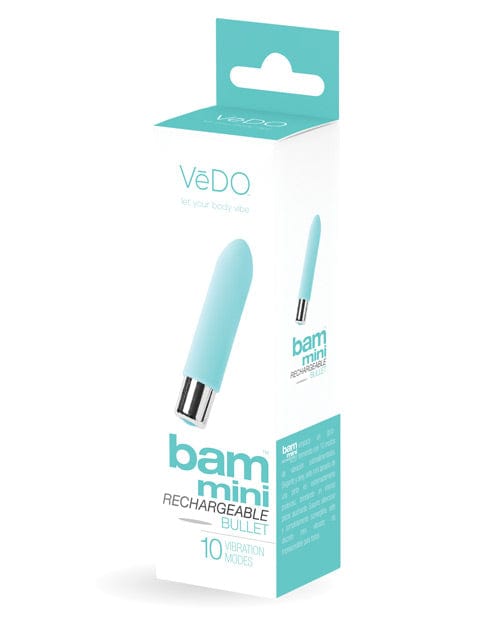 Vedo Bam Mini Rechargeable Bullet Vibe Turquoise Stimulators