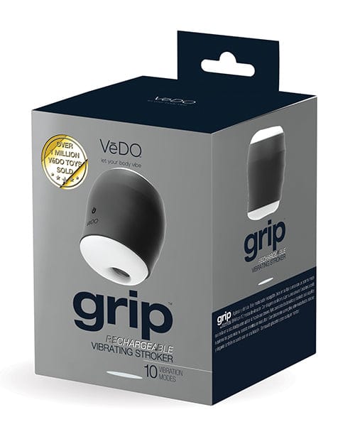 VeDO Grip Rechargeable Vibrating Sleeve - Just Black Penis Enhancement