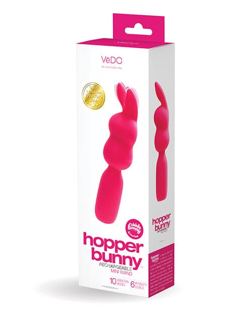 Vedo Hopper Bunny Rechargeable Mini Wand Pink Vibrators