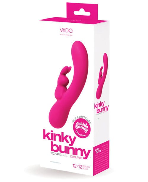 Vedo Kinky Bunny Plus Rechargeable Dual Vibe Foxy Pink Vibrators