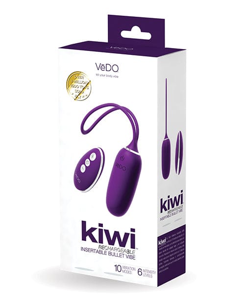 VeDO KIWI Rechargeable Insertable Bullet - Deep Purple Stimulators