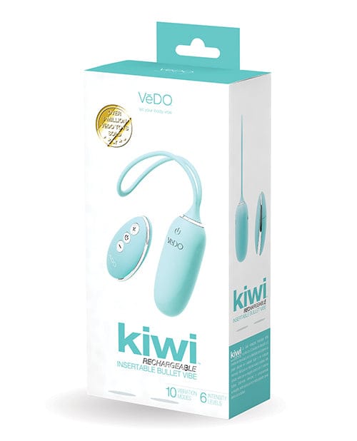 VeDO KIWI Rechargeable Insertable Bullet - Tease Me Turquoise Stimulators