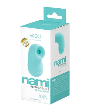 Vedo Nami Rechargeable Sonic Vibe Tease Me Turquoise Stimulators