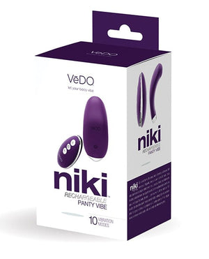 Vedo Niki Rechargeable Panty Vibe Deep Purple Stimulators