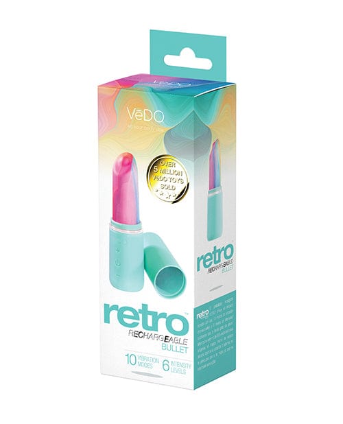 Vedo Retro Rechargeable Bullet Lip Stick Vibe Turquoise Stimulators