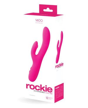 Vedo Rockie Rechargeable Dual Vibe Foxy Pink Vibrators