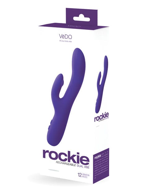 Vedo Rockie Rechargeable Dual Vibe Indigo Vibrators