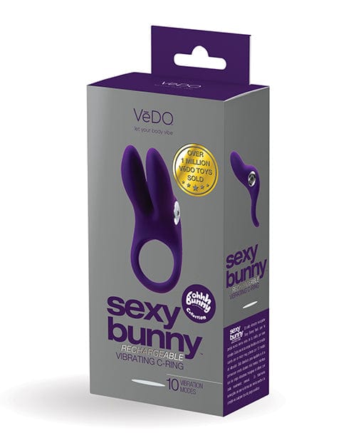 Vedo Sexy Bunny Rechargeable Ring Deep Purple Stimulators
