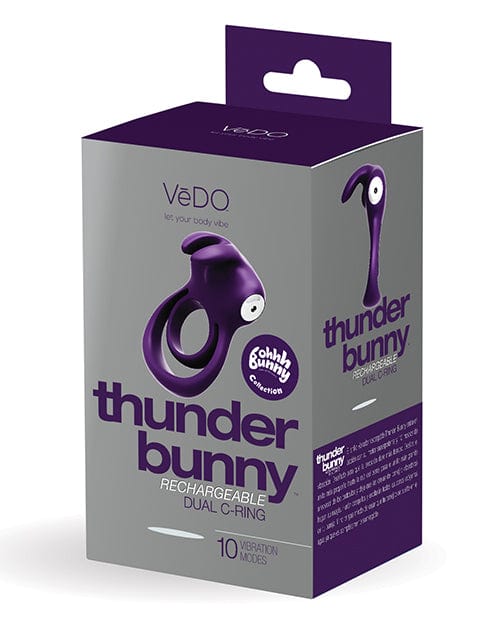 Vedo Thunder Rechargeable Dual Ring Deep Purple Penis Enhancement