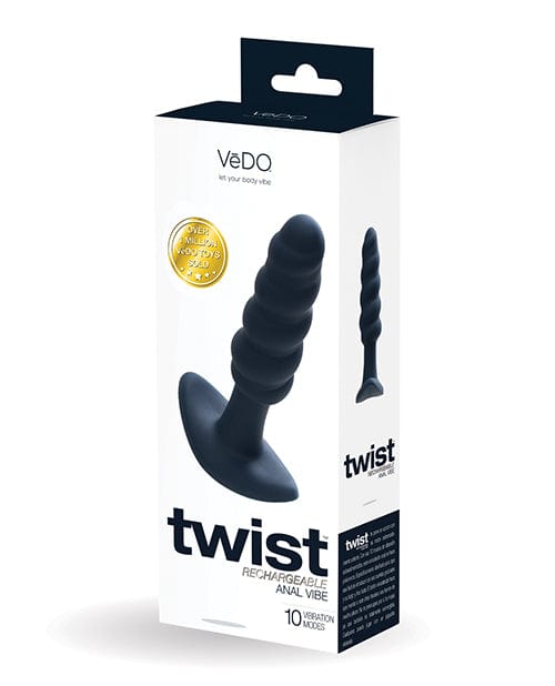 Vedo Twist Rechargeable Anal Plug Black Anal Products
