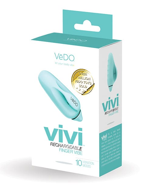 Vedo Vivi Rechargeable Finger Vibe Tease Me Turquoise Vibrators