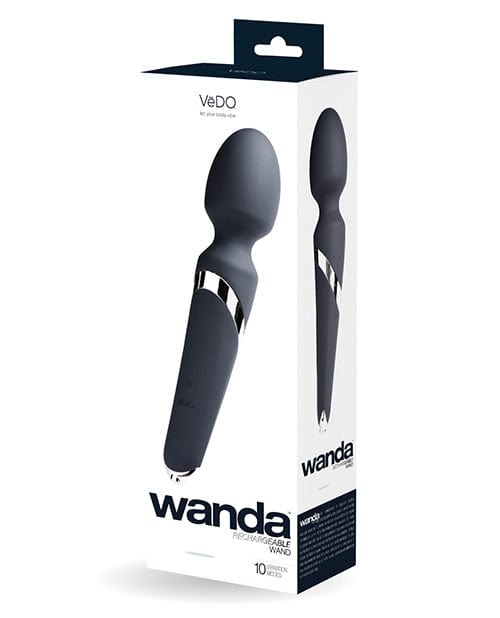 Vedo Wanda Rechargeable Wand Just Black Massage Products