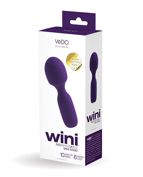 Vedo Wini Rechargeable Mini Wand Deep Purple Massage Products