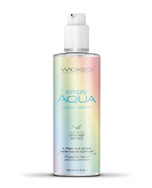 Wicked Sensual Care Simply Aqua Special Edition Water Based Lubricant - 4 oz Lubricants