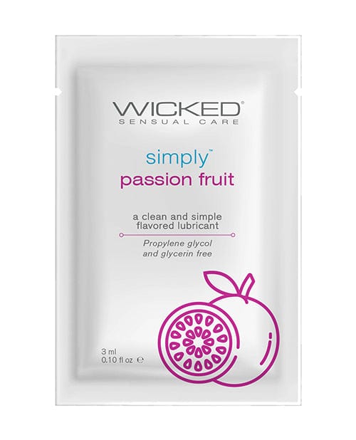 Wicked Sensual Care Simply Water Based Lubricant - .1 Oz Passion Fruit Lubricants