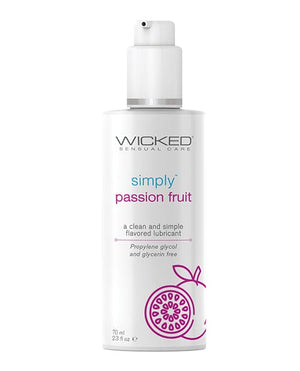 Wicked Sensual Care Simply Water Based Lubricant - 2.3 Oz Passion Fruit Lubricants