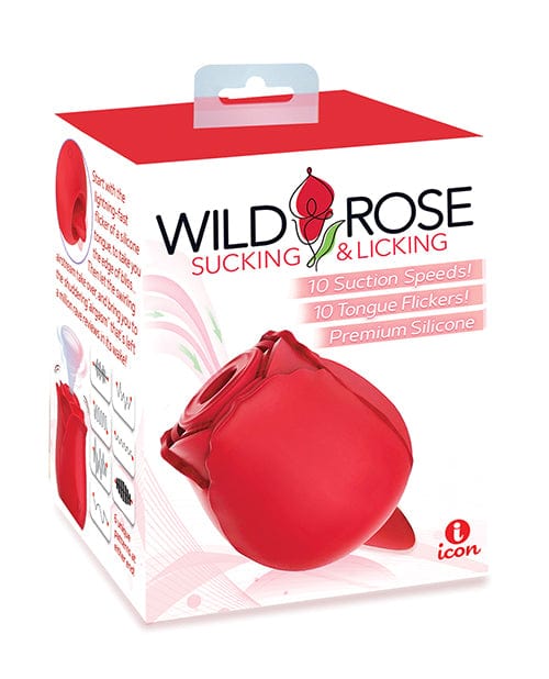 Wild Rose & Tongue Vibrator - Red Stimulators