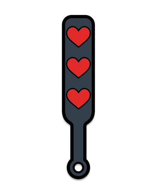 Wood Rocket Sex Toy Hearts Paddle Pin - Black/Red Novelties