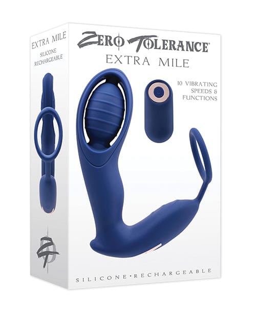 Zero Tolerance Extra Mile C Ring Vibrator - Blue Anal Products