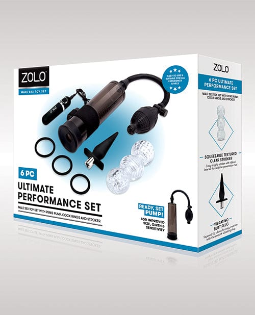 ZOLO 6 pc Ultimate Performance Set - Black Penis Enhancement