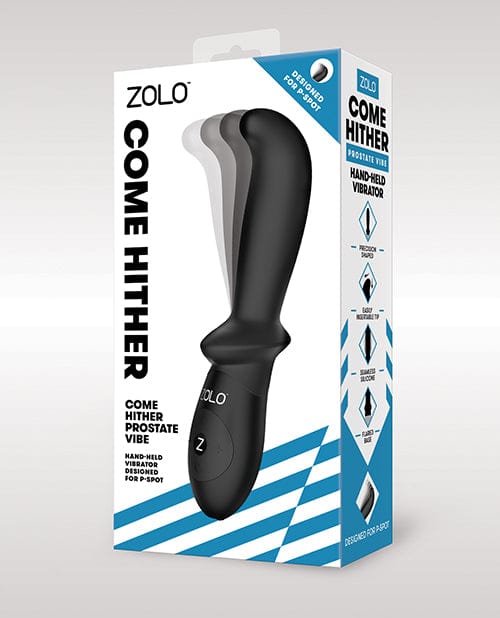 ZOLO Come Hither Prostate Vibe - Black Anal Products