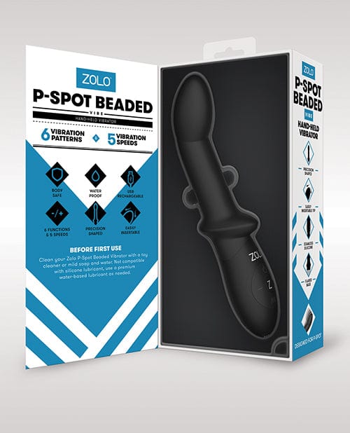 ZOLO P Spot Beaded Vibe - Black Anal Products